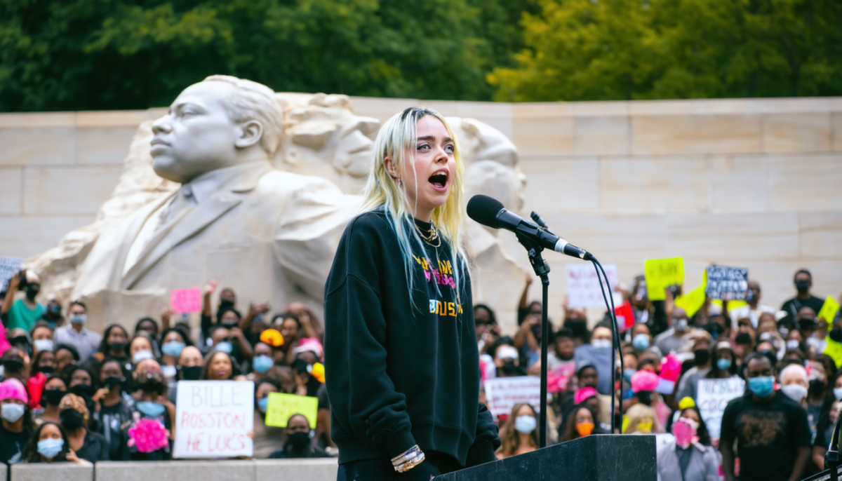 billie eilish critique vivement les raids de l'ère trump sur l'ice lors du discours commémoratif de martin luther king, exprimant son soutien à la communauté et appelant à la justice sociale.