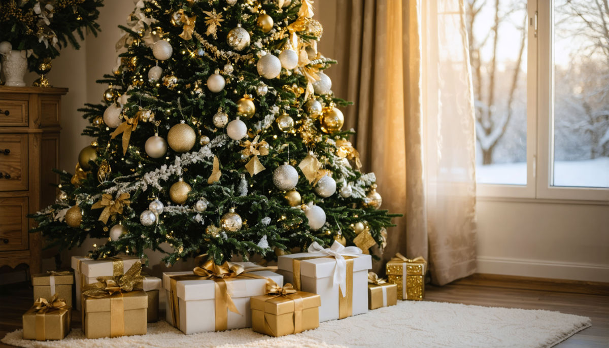 découvrez 5 idées élégantes pour décorer votre sapin doré et blanc en combinant harmonieusement les couleurs or, bois et rouge pour une ambiance festive et raffinée.