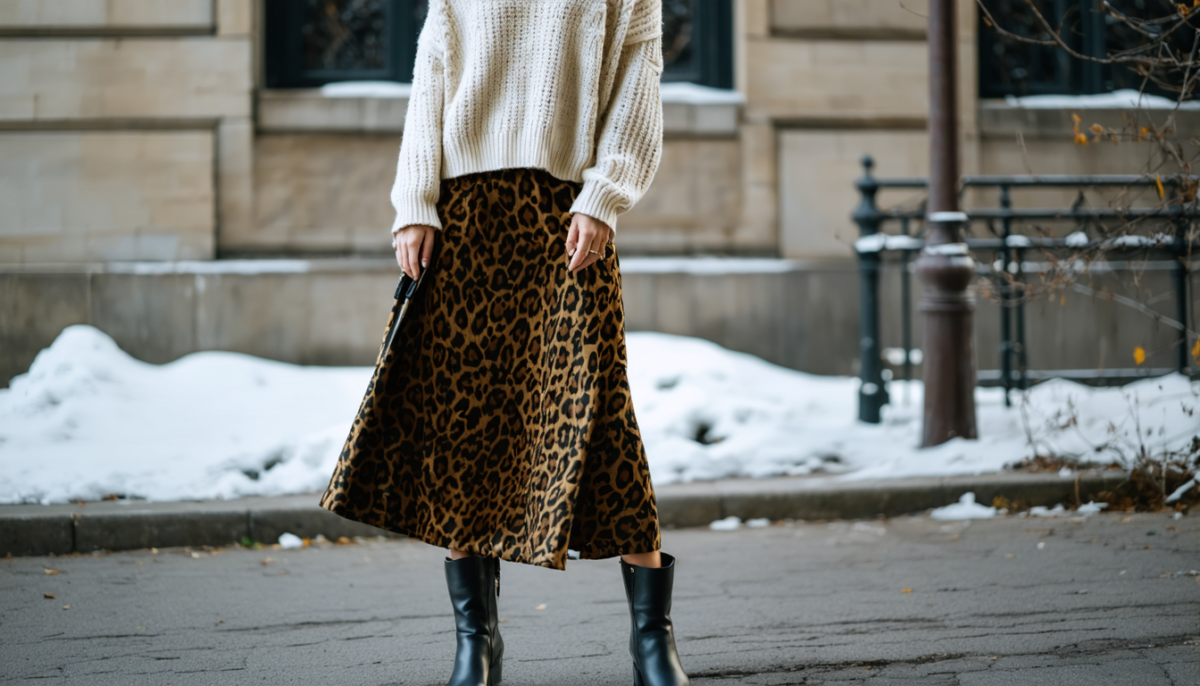 découvrez 6 tenues élégantes pour sublimer votre look avec une jupe longue léopard, parfaites pour briller en hiver et toute l'année.