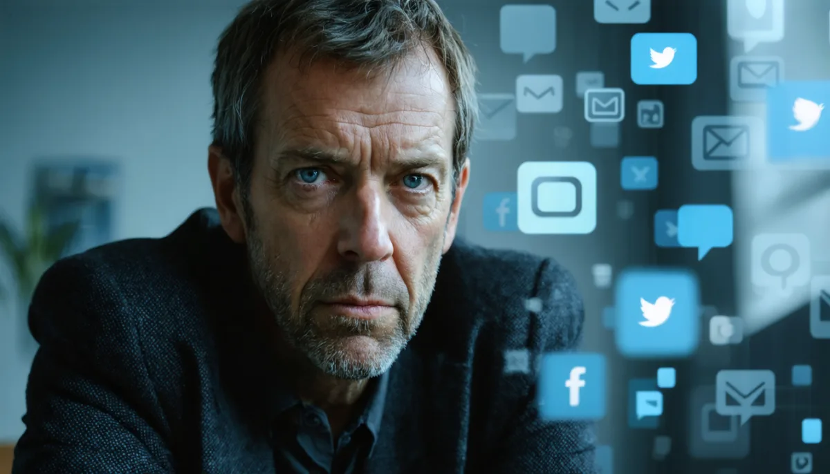 hugh laurie dénonce vivement les attaques des trolls en ligne suite à sa réaction émotive face à la disparition du créateur de la série « téhéran ».