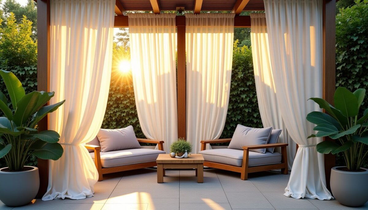 Rideau extérieur : créez une terrasse élégante, ombragée et à l’abri des regards